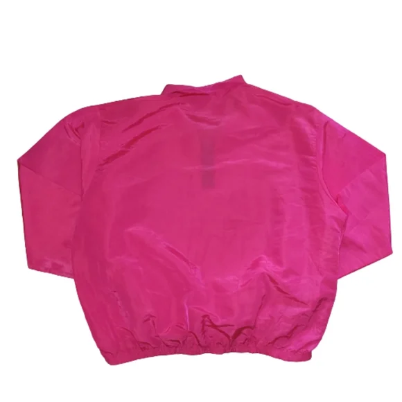 Surf Style Vintage 90s Neon Pink Windbreaker Pullover Spellout One Size Fits All - Picture 10 of 12